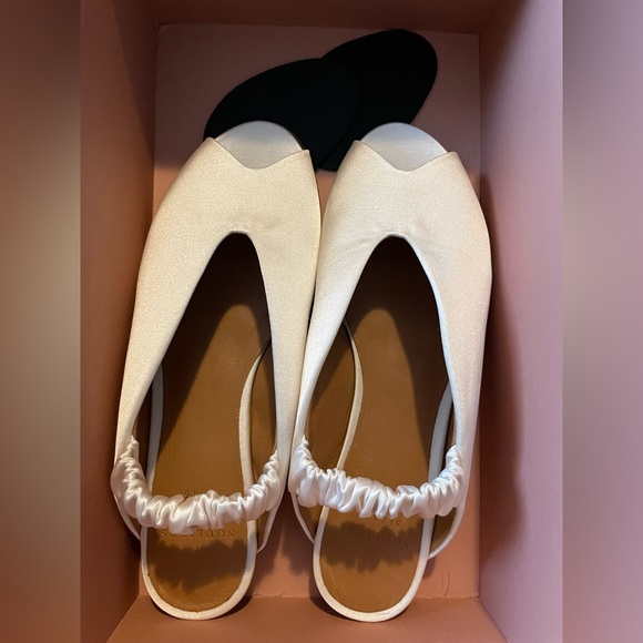 Sezane Low Lou Ballerina Satin Shoes - 5 / 35 - NIB - Picture 5 of 13